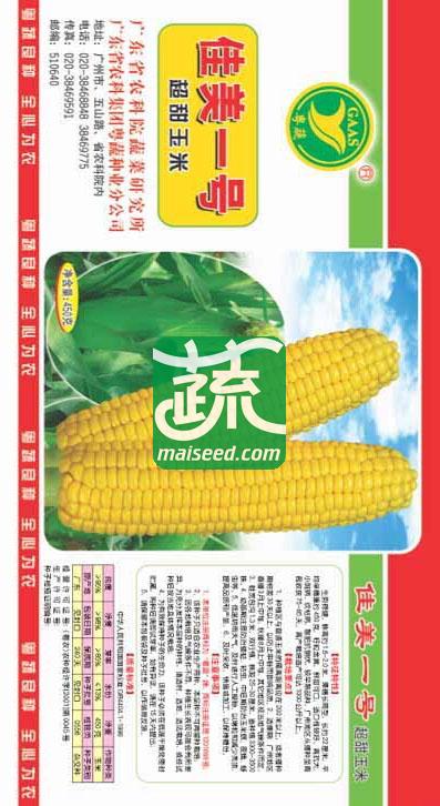广东粤蔬 超甜佳美1号玉米种子 广东农科院选育 亩产800公斤 3月8月适播 玉米种子 450克/罐