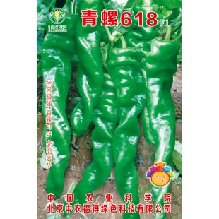 中国农科院 青螺618青皮椒种子 极早熟 抗病性强 耐热耐寒 易坐果 青皮椒种子 1000粒装