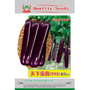 广州阳兴 天下茄霸998 最新一代紫红长茄 后期不变色不变形 茄子种子 5克装