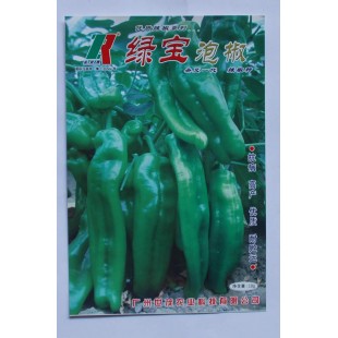 广州世茂 绿宝泡椒种子 大果型 果色翠绿 抗病力强 辣椒种子 10克装