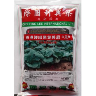 香港蔡兴利 矮脚黑叶葵扇白菜种子 全年可植 下种后15天收获或成熟收获均可 白菜种子 500克装