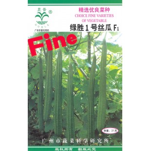 广州乾农 绿胜1号丝瓜种子 瓜条直 头尾匀称 品种优质 丰产 抗性强 丝瓜种子 25克装