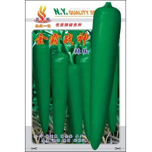 广州农源 金霸战神辣椒种子 中早熟 小叶 高产 特耐热 耐湿 耐寒力强 特耐贮运 适应性强 商品性优 辣椒种子 5克装