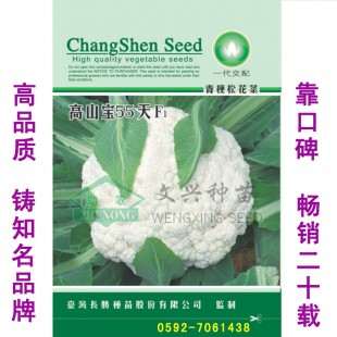 厦门文兴 高山宝55天花椰菜种子 一代杂交 早生 耐热耐湿 生长快速 花椰菜种子 10克装