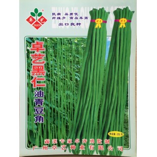 广州卓艺 黑仁油青豆角种子 植株蔓性 开花集中 双荚多 亩产量3000公斤 豆角种子 250克装