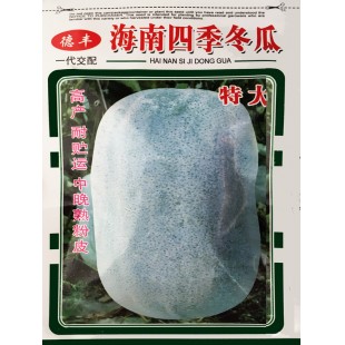 海南龙华德丰种子店 海南四季冬瓜种子 分枝性中等 叶掌状 外皮浅绿色 冬瓜种子 15克装