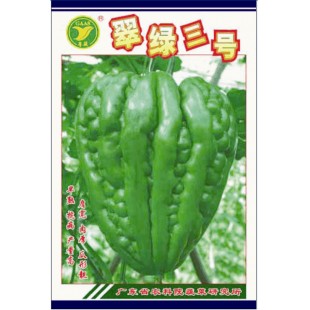 广东粤蔬 翠绿三号大顶苦瓜种子 广东农科院选育 早熟结瓜多 亩产2500公斤 苦瓜种子 20克装