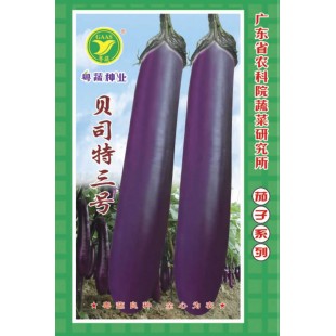 广东粤蔬 贝司特3号长茄种子 广东农科院选育 迟熟 收获期长 亩产超5000公斤 长茄种子 10克装