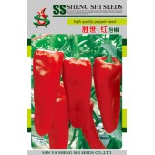 三亚胜世种业 胜世红泡椒种子 单果重130克重左右 辣味适中 耐低温 抗病性强 耐贮运 泡椒种子 8克装