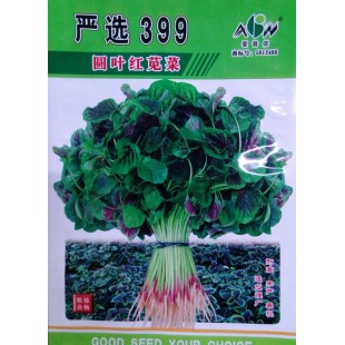 广东爱普农 严选399圆叶红苋菜种子 叶面微皱 叶边绿色 味美 纤维少 抽苔较迟 苋菜种子 400克装