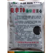 广东爱普农 尖丰70油绿甜菜心种子 叶柄特短 苔叶尖叶型 耐风雨 抗病 从播种至始收35天左右 菜心种子 400克装