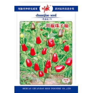 四川川椒 珠子椒1号辣椒种子 早中熟 辣味浓 抗病力强 干椒品质优 鲜红椒2500kg左右 辣椒种子 8克装