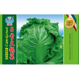 贵州力合农业 8号火锅菜种子 早熟 株高36cm左右 外叶翠绿色 叶面皱 叶柄淡绿色 单球重2-2.5公斤左右 白菜种子 15克