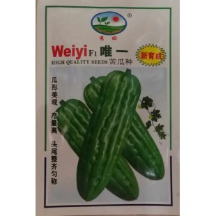 广州阳兴 唯一苦瓜 瓜型美观 产量高 头尾均匀 单瓜重600克左右 耐热 耐湿 耐寒 抗病力强 10克装